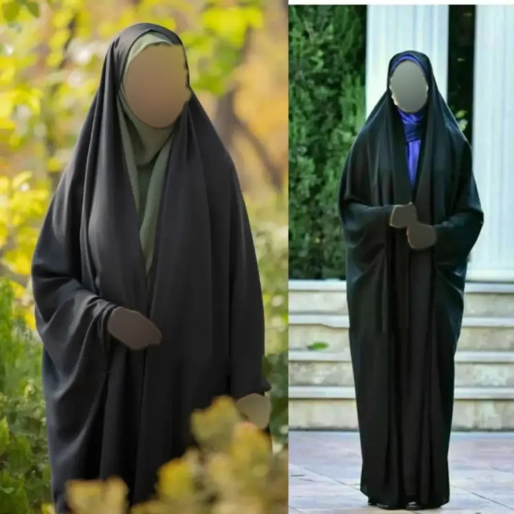 چادر خبرنگاری کارمندی ژرژت سوپرژرژت مشکی