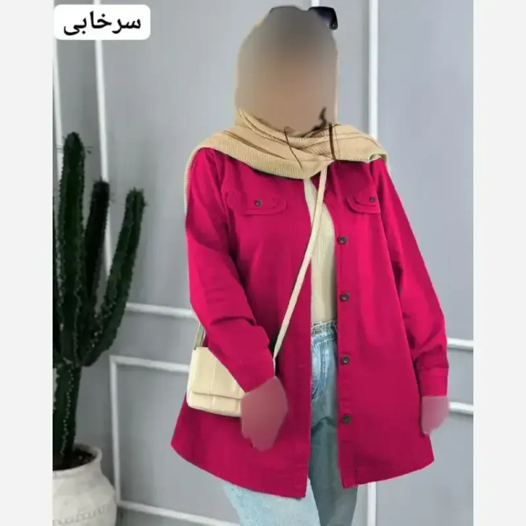 تونیک مانتویی کرسپو جلو دکمه دار مهریماه فری سایز