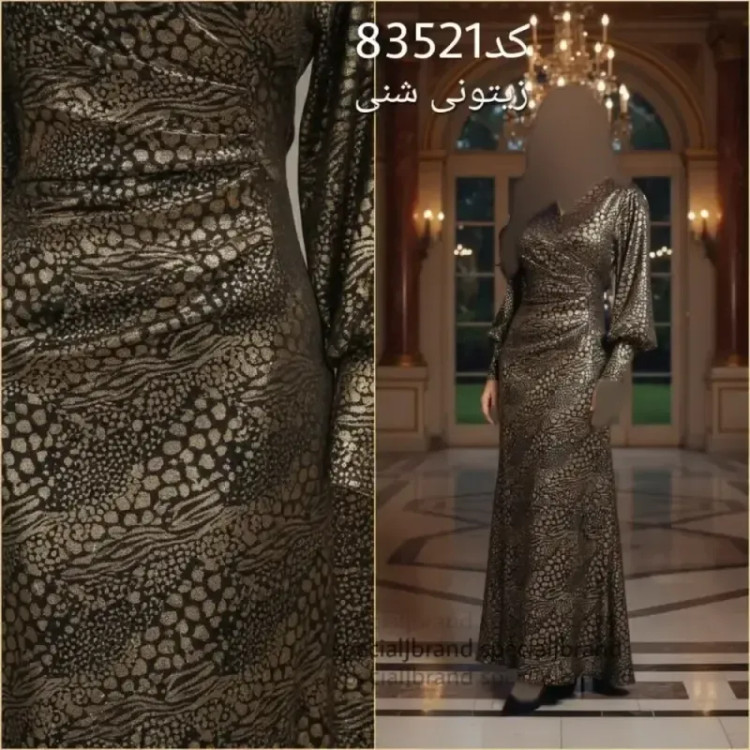ماکسی مجلسی زنانه جنس دیسکو اسلیک