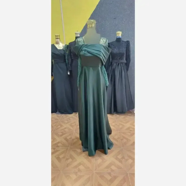 ماکسی مجلسی زنانه ساتن آمریکایی و پولک قد 160 سایز 38 تا 52