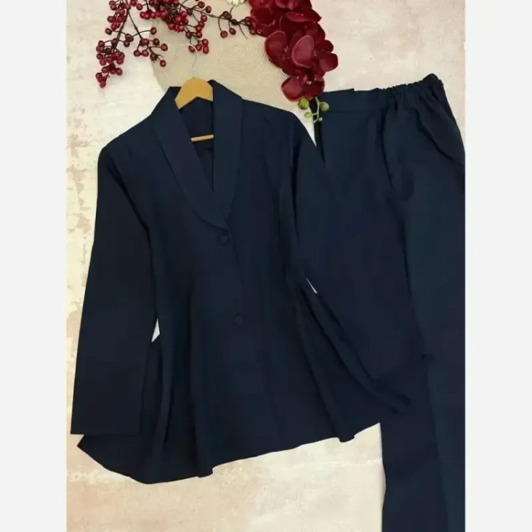 کت و شلوار زنانه ژیلا کرپ بزایاق گرم بالا