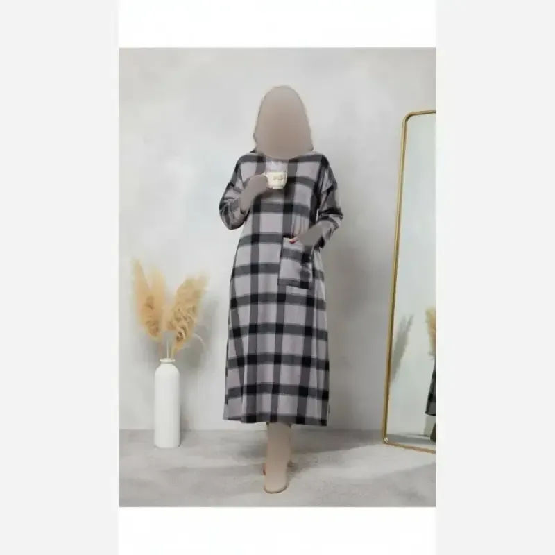کفتان چهارخونه پشمی درجه یک فری سایز زنانه