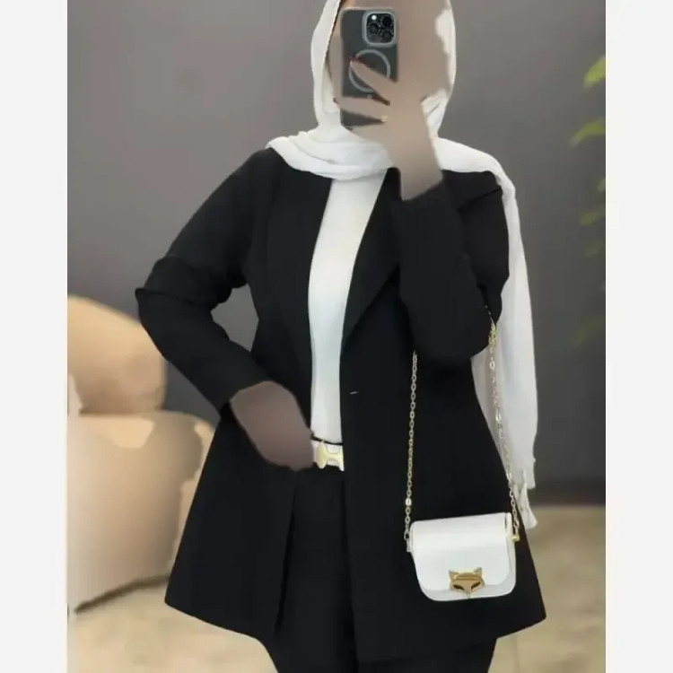 کت شلوار زنانه مازراتی رنگ مشکی
