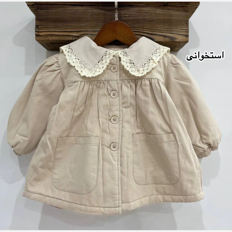پالتو کتان دخترانه آستر خز پاییزه و زمستانه