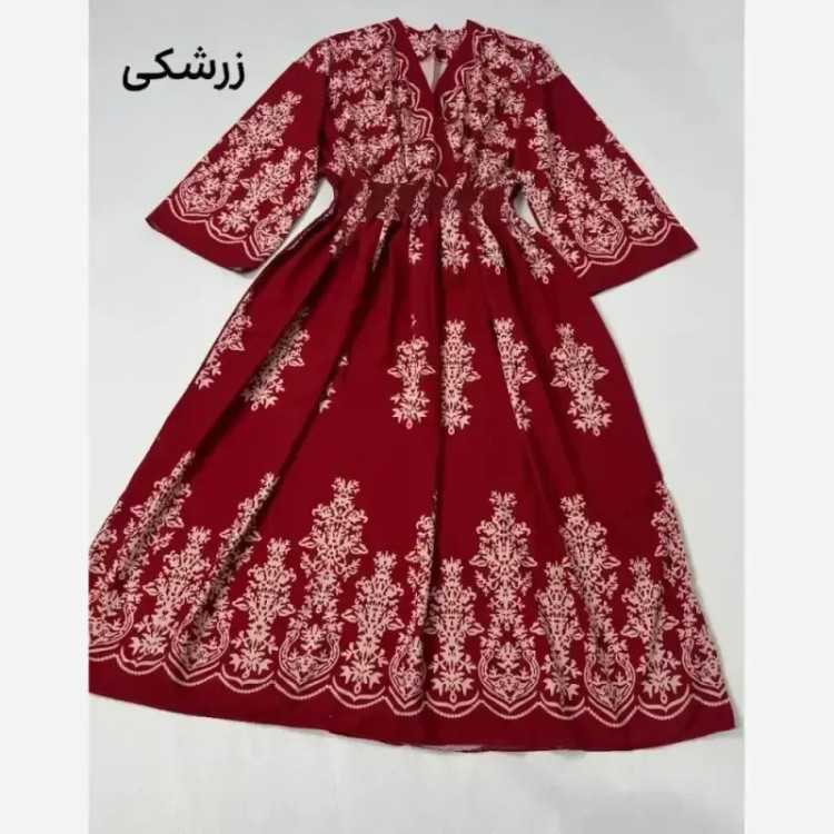 پیراهن ساحلی ترمه فلور بوگاتی فری سایز پرچین تمام کلوش